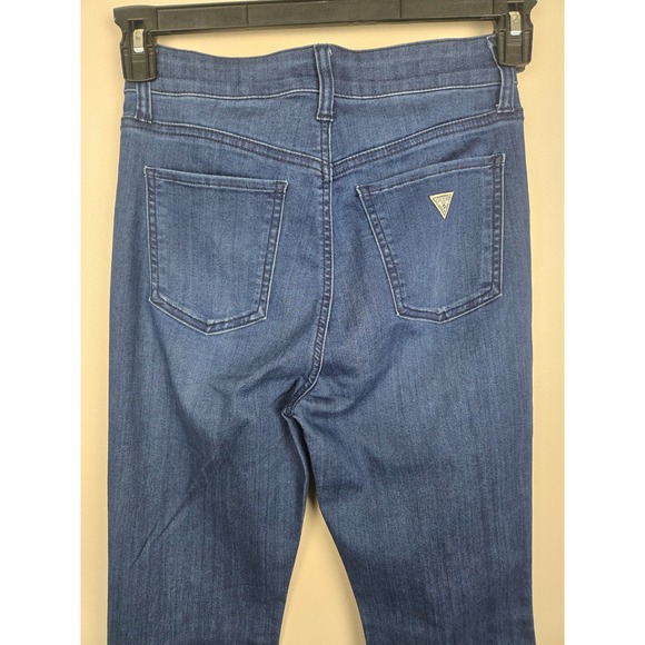 Guess Los Angeles Women High Rise Flare Jeans Dark Wash Blue Size 26 Q3OA51R4FL0 - Picture 6 of 9